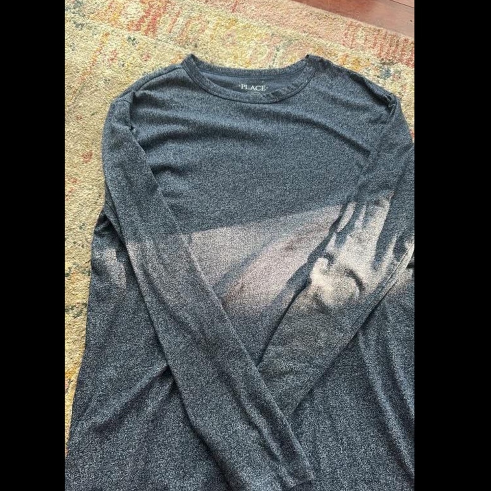 The Children's Place Gray Long Sleeve Tee Classic Crew